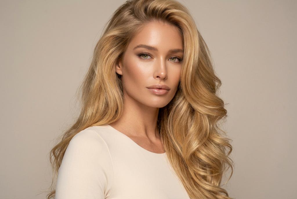 Solestré blonde hair editorial